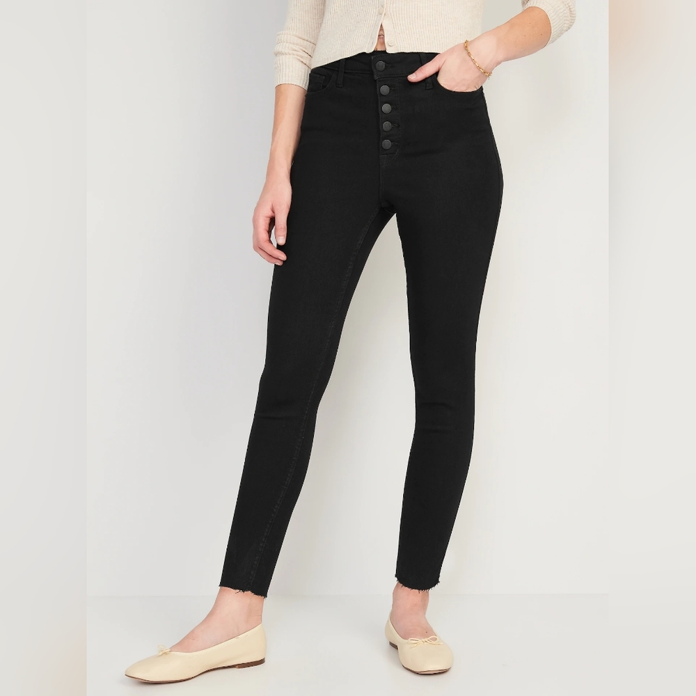 NWOT Old Navy High Waist Button Fly Skinny Jeans